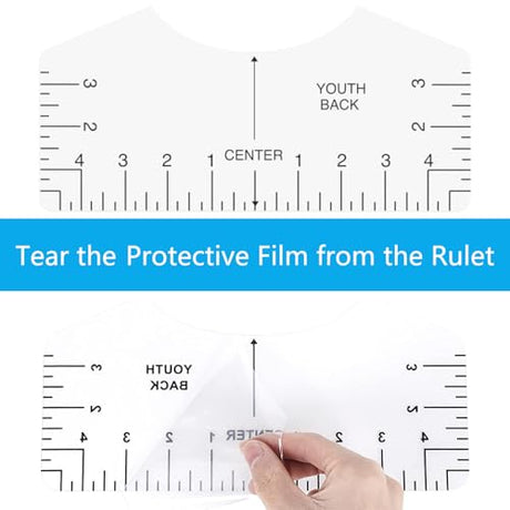12Pcs Tshirt Ruler Guide for Vinyl Alignment, T Shirt Rulers to Center Designs Pocket Logo, Fit for Heat Press, Alignment, Children Youth Adult, Front and Back Measurement Belalasuyu