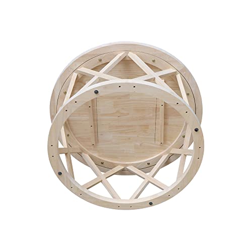 IC International Concepts International Concepts Round Ceylon Coffee Table, Unfinished IC International Concepts