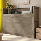 LUMISOL Twin XL Murphy Bed with Charging Station, Wood Murphy Cabinet Bed with Desk, Hidden Foldable Wall Bed Frame for Guestroom, Small Bedroom, Apartment, Grey Wash LUMISOL