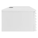 Modway Render Mid-Century Modern, Wall Mount Office Desk, White Modway
