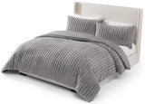 UGG Kenzie Comforter Set with 2 Pillow Shams Plush Faux Fur Bedding Soft Warm Down Alternative Comforter Washable Hypoallergenic Fluffy Blanket Set for Bedroom, King/California King Size, Seal UGG