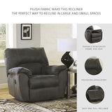 Signature Design by Ashley Tambo Faux Leather Manual Rocker Recliner, Gray Signature Design by Ashley