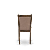 East West Furniture X777MZ716-9 9 Piece Dining Room Set Includes a Rectangle Dining Table with X-Legs and 8 Dark Khaki Linen Fabric Upholstered Chairs, 40x72 Inch, Multi-Color East West Furniture