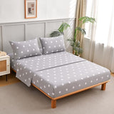 Chezmoi Collection 4-Piece Kids/Teens Sports Sheet Set - Soft Microfiber Gray White Baseball, Queen Size Chezmoi Collection
