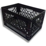 Authentic 19x13x11 6 Gallon 24 Quart Rectangular Dairy Milk Crate (BLACK) Hengulus