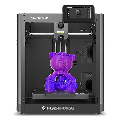 FLASHFORGE Adventurer 5M 3D Printer with 600mm/s Ultra Speed, 20000mm/s² Acceleration, Fully Auto Leveling, 280°C Direct Extruder with 3S Detachable Nozzle, Core XY Structure, 220x220x220mm P - WoodArtSupply