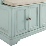 Crosley Furniture Holbrook Hall Tree, Distressed Seafoam Blue Crosley Furniture