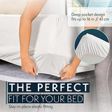 HC COLLECTION Twin Sheet Set w/ 1 Pillowcase, Hotel Luxury Platinum 1800 Series Brushed Microfiber Bed Sheets, Ultra Soft Lightweight Breathable Cooling 3 Pcs Bedding, All Season Easy Care, White HC COLLECTION