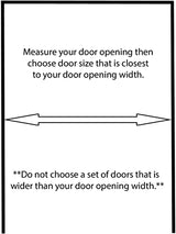 Swinging Cafe Doors Louvered Door Swing - Premade Interior Door with 1-1/8" Thick Solid Pine Wood, Pre-Sanded Wooden Saloon Doors, Stylish Western Swinging Doors, Brass Hardware (30" x 42") Swinging Café Doors