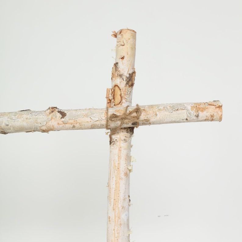 LANAZU 7.4ft Natural Birch Wood Wedding Arch, Square Backdrop Stand, Photography Stand, Rustic Wedding Arbor Decor, Wedding Backdrop, Ceremony Arch LANAZU