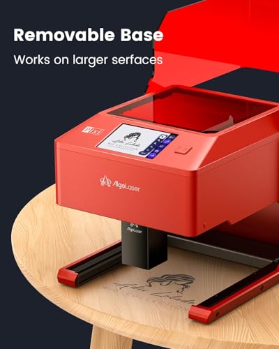 AlgoLaser 5W Laser Engraver Machine: Portable & Smart with 3.5" Touch Screen, Hand Drawing/Wireless/SD Card/Offline Engraving, AlgoOS Self Developed System for Wood, Acrylic, Leather AlgoLaser