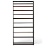 SIMPLIHOME Acadian SOLID WOOD 30 Inch Transitional Ladder Shelf Bookcase in Brunette Brown, For the Living Room, Study Room and Office SIMPLIHOME