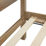Christopher Knight Home Gana Classic Canopy Bed Frame King Size, 4 Poster King Size Bed Frame and Headboard, Wooden Slat Support, King Bed Frame No Box Spring Needed, Antique Natural