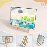 DOMMARE 11 in Painting Easel Stand Wood Tabletop Easels for Canvases, Art, Crafts, Small Wooden Table Top Paint Tripod Station for Kids Adults, Portable Display Photo Picture Sign Holder(2 Pack) DOMMARE