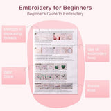 Haootadiy Beginner Embroidery Kit for Adults, Easy Cross Stitch Kit for Beginners and Adults, Full Embroidery Hoop Kit with Needles and Thread Included (Pattern 1)