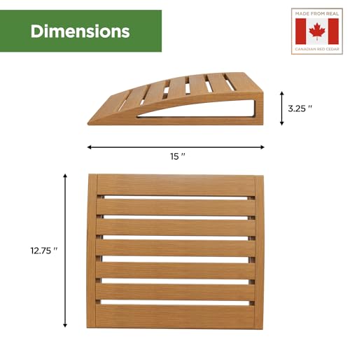 Northwood Sauna - Sauna Headrest - Handmade from Canadian Red Cedar Wood - Comfortable Neck Support Pillow Northwood Sauna