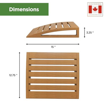 Northwood Sauna - Sauna Headrest - Handmade from Canadian Red Cedar Wood - Comfortable Neck Support Pillow