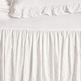 Lush Decor Ruffle Skirt Bedspread Set - 3-Piece Luxurious Farmhouse Bedding - Elegant Ruffle Detail - Timeless Style - Soft Lightweight Sheets - Queen, White Lush Decor