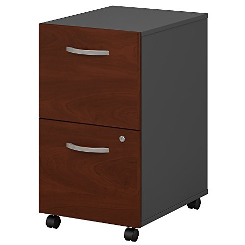 Bush Business Furniture Series C 2 Drawer Rolling File Cabinet in Hansen Cherry - Assembled, Mobile Document Storage for Home or Professional Office Bush Business Furniture