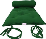 D&D Futon Furniture Traditional Japanese Floor Futon Mattress, Shiki Futon Filled with Cotton, Foam, Polyester Fiber (Hunter Green, 3 x 30 x 80 (in)) D&D Futon Furniture