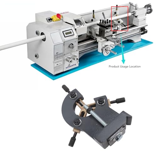 lvifloae Lathe Center Rest,Wood Lathe Steady Rest Grey Color Metal Mini Lathe Steady Rest Woodturning Steady Rest for 0618 CJ18 CJ0618A 7x12 7x14 06183B lvifloae