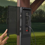 Backyard Discovery Saxony Wooden Grill Gazebo, Insulated Steel Roof, Cook Station, Barbeque, Patio, Deck, Withstand Wind and Snow, Corrosion Backyard Discovery