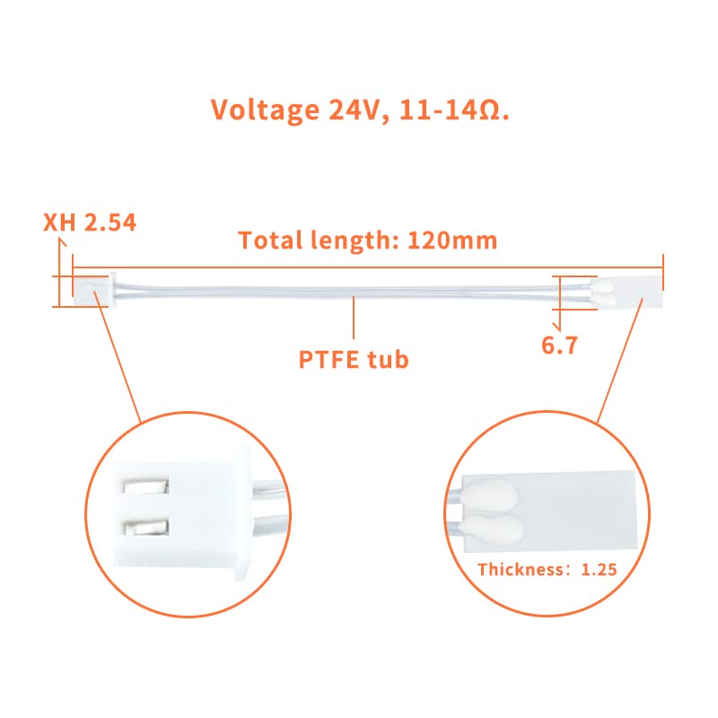 24V Ceramic Heater Thermistor with 1pc Fixing Clip Compatible with BB X1 Carbon X1-Carbon Combo 3D Printer Hotend (Heater thermistor) - WoodArtSupply