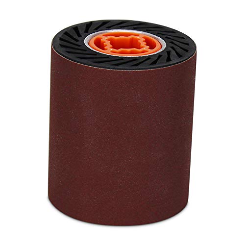 BHA Rubber Expanding Drum for Abrasive Sanding Bands, 3.5" x 4" with 3/4" Quad Keyway BHA