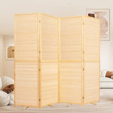 Room Divider Folding Privacy Screens, Hand-Made 67'' High Bamboo Room Dividers Freestanding 2-in-1 Multifunction 4 Panel Wall Divider for Room Separation, Portable Room Partitions and Dividers HOMSCREENER