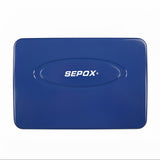 SEPOX® Water/Fire-Resistant Portable Security Case Lock Box Steel, Small Personal Travel Safe Storage Cabinet, 3-Ft Cable, Ressetable Combination Lock for Dorm, Car, Sports, Office, Blue SEPOX