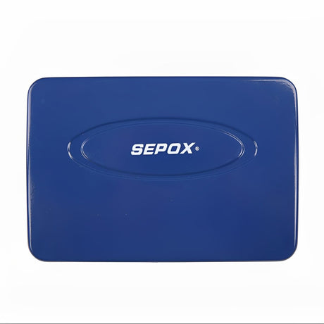 SEPOX® Water/Fire-Resistant Portable Security Case Lock Box Steel, Small Personal Travel Safe Storage Cabinet, 3-Ft Cable, Ressetable Combination Lock for Dorm, Car, Sports, Office, Blue SEPOX