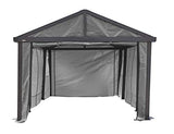 Sojag 12' x 20' Samara Carport Canopy Fabric Wall Enclosure Kit, Grey (135-9165845) Sojag