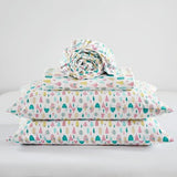 Intelligent Design Cozy Soft 100% Cotton Flannel Sheets, Breathable Festive & Adorable Print Cotton Flannel Sheet Set, Deep Pocket Sheet Fits Up to 16" Mattress, Full White Holiday Trees 4 Piece Intelligent Design