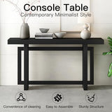Sailret Solid Wood Console Table, 59.1 Inch, Extra Long Entryway, Table Sofa Table for Entryway, Hallway Living Room, Foyer, Contemporary Minimalist Style, Easy Assembly, Black Sailret