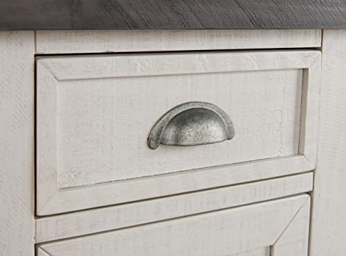 Martin Svensson Home Montery Chairside Table, White with Grey Top Martin Svensson Home