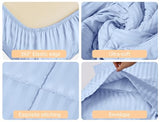ZPECC Toddler Bedding Set - 4 Piece Hypoallergenic Baby Crib Bedding Set for Boys and Girls, Includes Toddler Comforter, Flat Sheet, Fitted Sheet and Pillowcase, Baby Blue ZPECC
