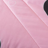 Caressma Girls Pink Comforter Set Twin Size - Blush Pink Cute Love Heart Print Comforter Bedding Set for All Seasons, Geometric Soft Microfiber Comforter Set with Pillowsham Caressma