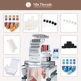 Fokuse brand FKS-1001 Commercial Embroidery Machine with 10 needle, Embroidery Area 14.2"x9.5", 1200SPM Max Speed, 7" Touch Screen, suitable for T-shirt, Hat, Flat, Bag and more