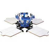 VEVOR Screen Printing Machine, 4 Color 4 Station 360° Rotable Silk Screen Printing Press, 21.2x17.7in Screen Printing Press, Double-Layer Positioning Pallet for T-Shirt DIY Printing VEVOR