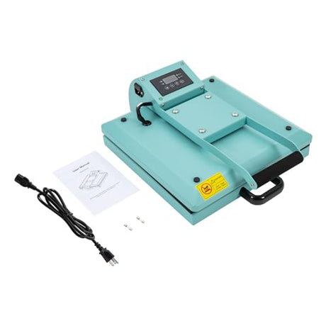 Heat Press Machine, Digital Industrial Heating Press Tool, Transfer Sublimation Print Press Equipment, 15" x 15" T-Shirt Heat Press Machine, Clamshell Heat Press Tool for Bags Mouse Pads Hat SHIPUNAYE