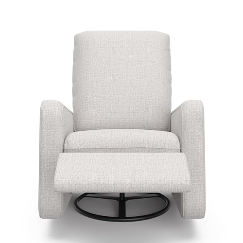 Graco Teddi Power Recliner Swivel Glider (Steel Basketweave) – Electronic Power Recline, USB-A & USB-C Charger, Premium Cushioning & Comfort Graco