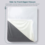 Zippered Mattress Encasement, Full Size Waterproof Mattress Protector, Breathable & Noiseless Absorbent 6-Sided Mattress Cover Cotton Passion