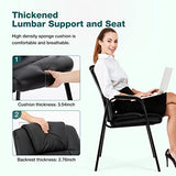 OLIXIS Waiting Room Reception Chairs Set of 8, Leather Office Desk Guest Stationary Side Chair with Padded Arms for Home Conference Lobby Area Meeting Church Medical Clinic Elderly Student OLIXIS