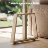EUREKA ERGONOMIC Standing Desk, 63" Executive Height Adjustable Computer Desk with Single Motor, Touch Screen Control, Modern Trapezoidal Legs, PVC Oak Finish EUREKA ERGONOMIC