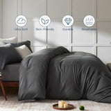 STWIENER Oversized King Plus Duvet Cover 120"x132", Only One Piece Extra Large Ultra Soft Microfiber Grey Duvet Cover for All Season - Zipper Closure & 8 Corner Ties(Grey, Alaskan King 120x132 inches) STWIENER