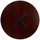 BizChair 36" Round Multi-Purpose Conference Table in Mahogany - Meeting Table for Office BizChair