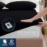Utopia Bedding Full Size 4 Piece Sheet Set - Brushed Microfiber - Soft Bed Sheets for Full Size Bed - Includes 1 Fitted, 1 Flat, & 2 Pillow Cases - Deep Pocket (Black) Utopia Bedding