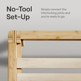 Nectar Bamboo Platform Bed Frame - California King - Natural - Floating Center Support Legs - 12” Height - Tool Free Set Up - Contemporary and Durable - Sturdy Wooden Slats - Holds Up to 800 Pounds Nectar