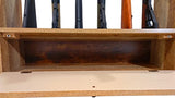 Old Cedar Outfitters Distressed Wood 6 Capacity Rifle and Gun Floor Rack with Compartment Old Cedar Outfitters
