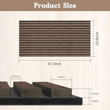 GZFDY 2-Piece Soundproof Wood Slat Wall Panels, 48" X 24" 3D Acoustic wall panel sound absorbing for Ceiling interior wall decor - Walnut GZFDY